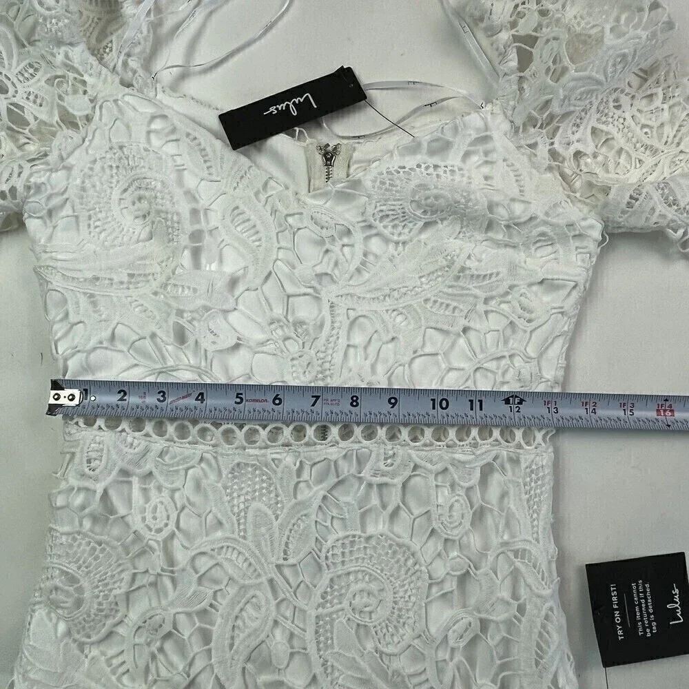 NWT Lulus Briarwood Lace Ruffled Midi Dress Size Small